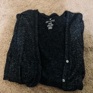 aeo black cardigan!